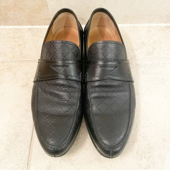 Gucci | Shoes | Gucci Black Diamonte Diamond Pattern Loafers  display picture 2
